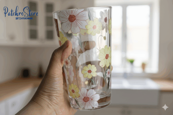 طقم أكواب كريستال شوب مرسوم