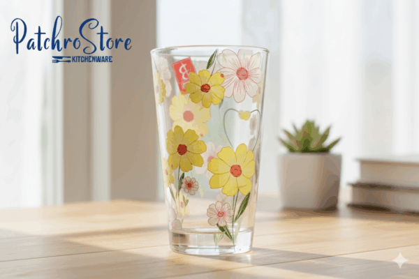 طقم أكواب كريستال شوب مرسوم