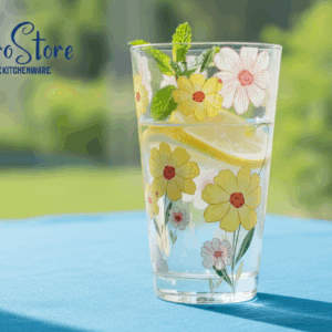 طقم أكواب كريستال شوب مرسوم