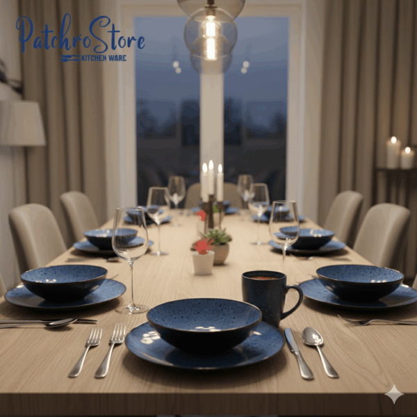 طقم عشاء بورسلين حراري 16 قطعة