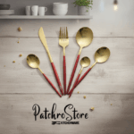 طقم ملاعق استانلس مدهب